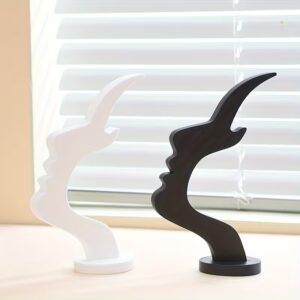 Stojak na okulary twarz 3D organizer na okulary dekoracyjny uchwyt czarny biały 2 szt